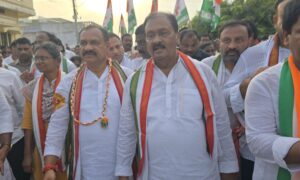 Shabbir Ali distributes new ration cards and launches ₹7 crore infrastructure works in Kamareddy.