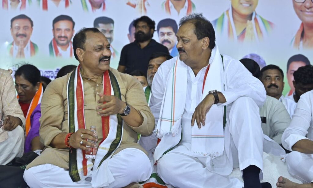 Shabbir Ali addresses Armoor Congress meet, highlights 42% BC quota and minority welfare efforts.
