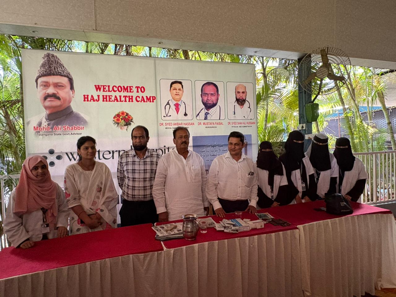 Shabbir Ali addressing Haj pilgrims during a training camp in Kamareddy.