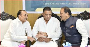Leaders including Shabbir Ali and Azharuddin launching the Peace Foundation at Western Hospitals in Hyderabad.